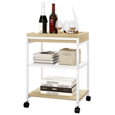 Beistelltisch Couchtisch Kaffeetisch Sofatisch Nachttisch mit Rollen #2949