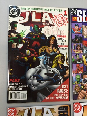 1/24スケールDCコミックシリーズまとめ売り JLA 1-3 Secret Files & Origins 1 2 3 +2004 Dc Comics 1997-2004