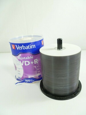 Verbatim Printable DVD-R Disc Spindle Pack of 75 16x 4.7GB  Unused Partial