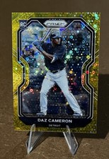 Daz Cameron /10 GOLD DONUT CIRCLES ROOKIE SP Parallel Prizm 2021 Detroit Tigers