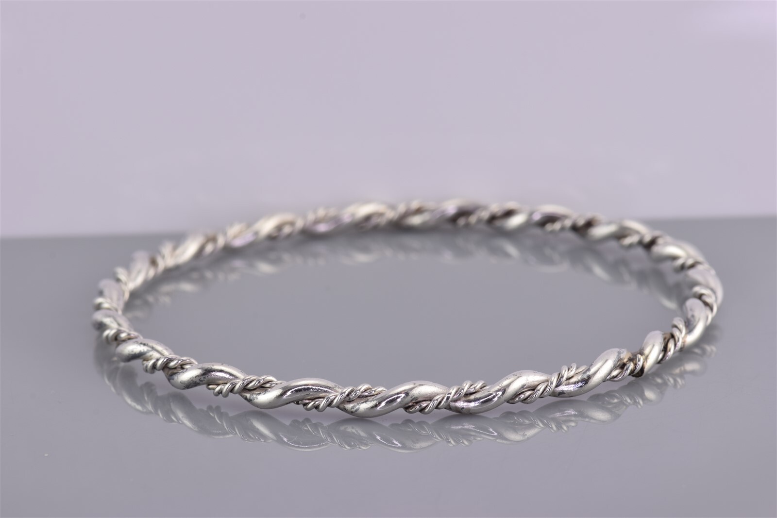 Sterling Silver 3mm Solid Double Twisted Round St… - image 5