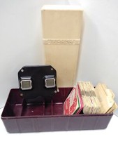 Vintage Sawyer View Master 21 Slides Original Case Ringling Bros Circus Xmas