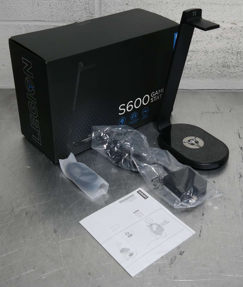 NEW Lenovo Legion S600 Gaming Headphone Stand Wireless Charging