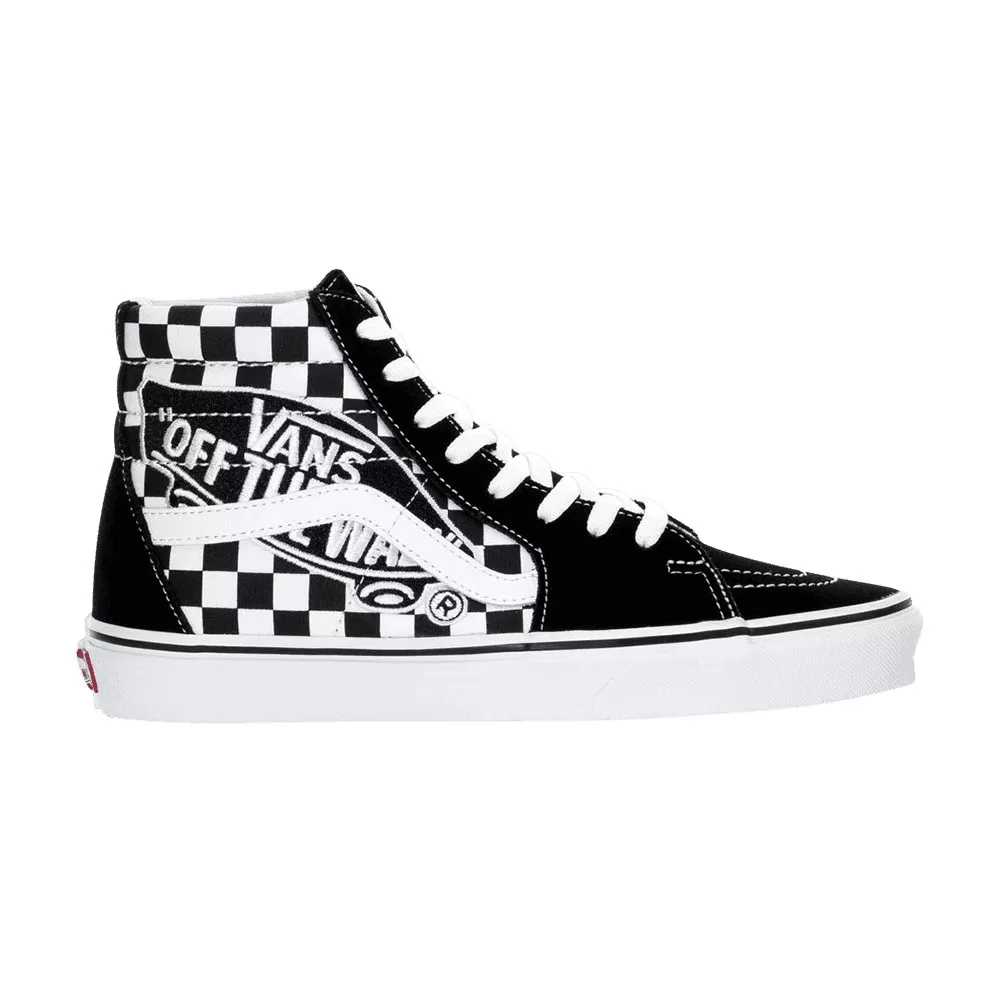 Vans Sk8 Hi Mens Skate Shoes Patch Black White