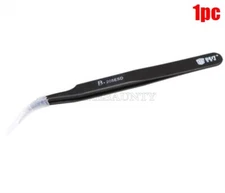 1pcs non-magnetic tip Bst 205esd antistatic curved tweezer ic new gq