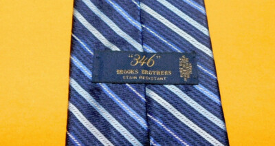 BROOKS BROTHERS MADE IN U.S.A. BLUE/WHITE STRIPED TIE - TIES