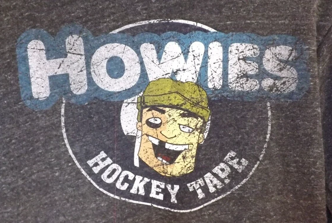 Howie s Hockey Tape Hoodie Adult Size S Made In USA Gray
