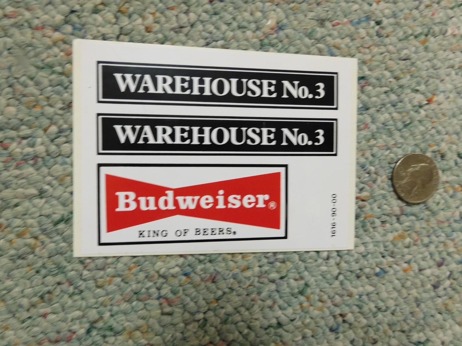 Walthers decals HO Signs Warehouse No 3 Budweiser King of Beers L34