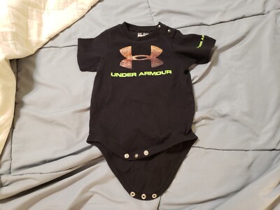 Under Armour Baby Onesie Size 6/9 Months Bodysuit Black Under