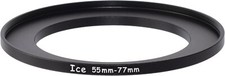 ICE 55mm to 77mm Step Up Ring Filter/Lens Adapter 55 Male 77 Female