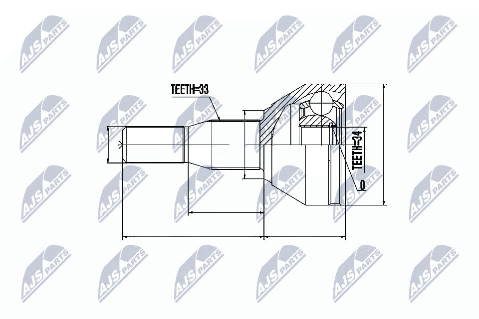 NPZ-PL-030 NTY Joint Kit, drive shaft for OPEL