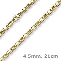 4,5Mm Herren Armband Armschmuck Armkette Aus 585 Gold Gelbgold 21Cm