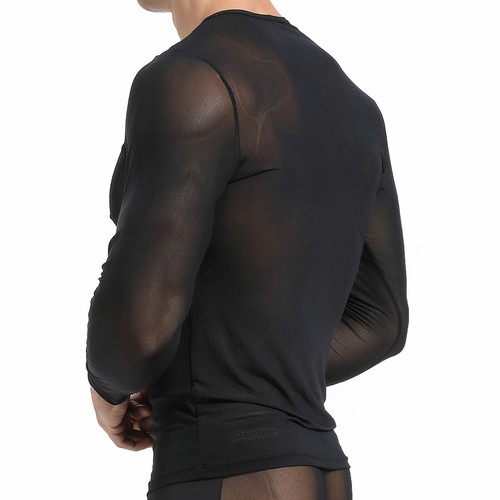Mens Muscle Tops See Through Mesh T-shirt Casual Pullover Tee Blouse Clubwear - Picture 54 of 74