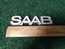 Saab Oem Rear Trunk Metal Emblem Badge Logo Nameplate Name 7s1