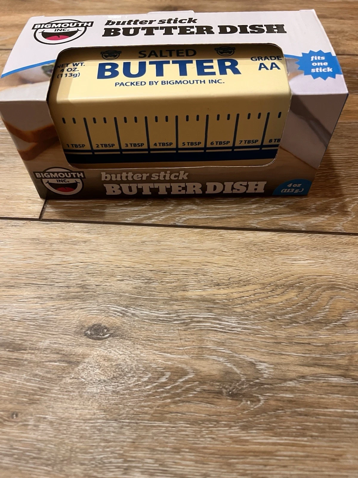 Bigmouth Inc. Butter Stick Ceramic Butter Dish Fits One Stick - NEW IN BOX!