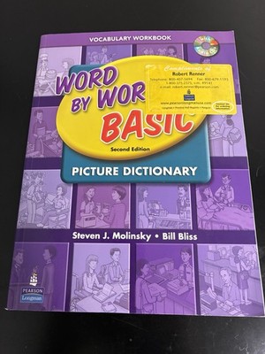 Word by Word Basic Picture Dictionary Vocabulary Workbook with Audio CDs - GOOD