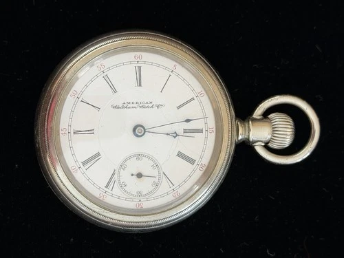 Antique 1800’s  American Waltham Watch Co.  Silver 17 Jewel  Pocket Watch *RUNS*