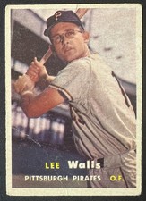 1957 Topps #52 Lee Walls Baseball Card Low Grade *Crease*
