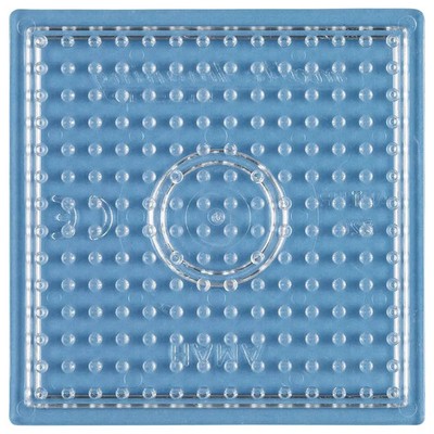 Hama  Bügelperlen Stiftplatte, 4eck, klein, transparent.