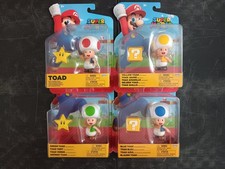 *SPEDIZIONE GRATUITA* 4" ROSPO 4-PK Super Mario Nintendo Jakks Giallo Verde Blu ~ RARO