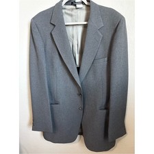 Vintage Grey Pinstripe Suit Set Blazer Trousers Professional Formal Business 2pc