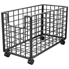 Storage Basket with Wheels Kids Storage Bins Stuffed Animals Storage Bin