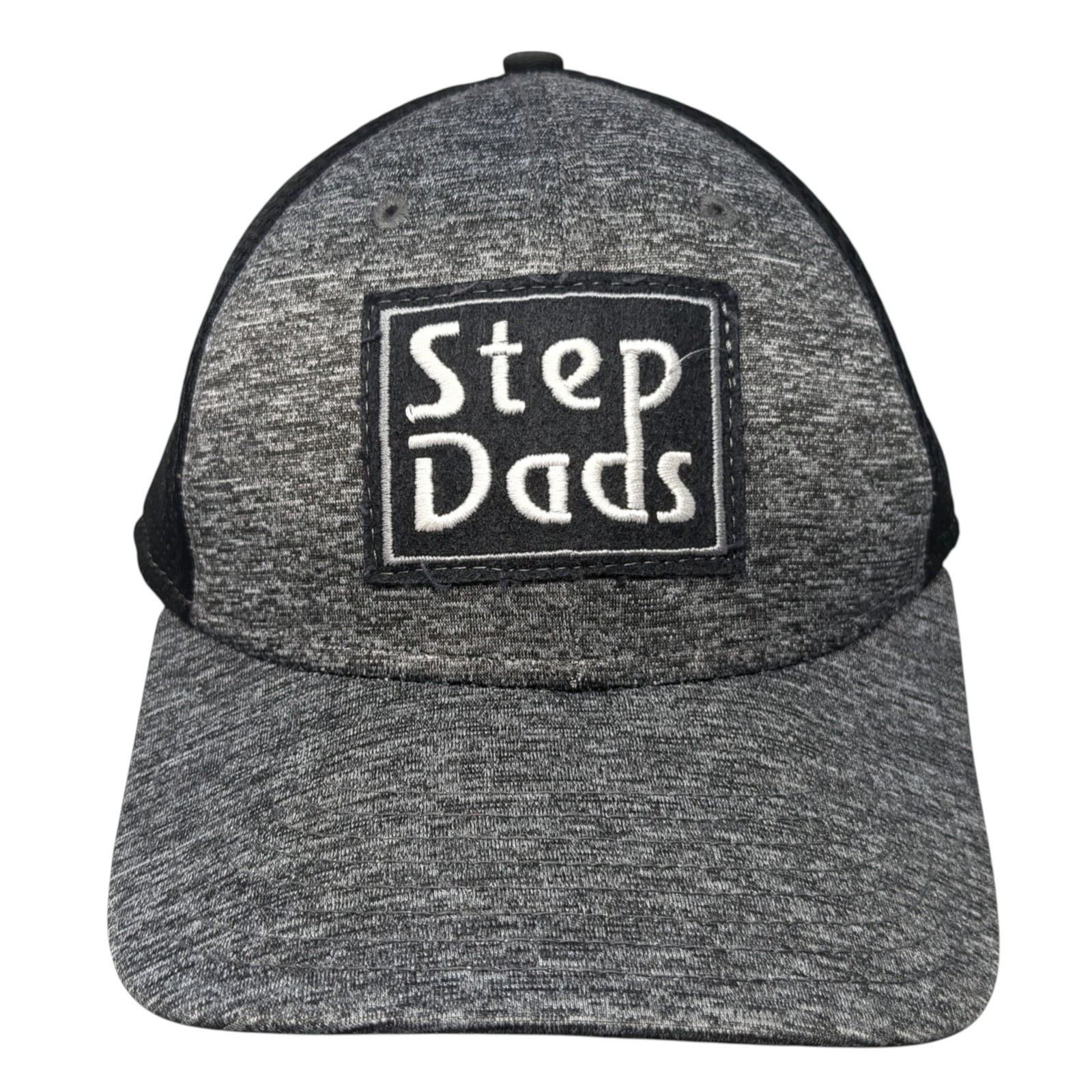 Step Dads Patch Fitted Hat Gray Large Colorblock … - image 1