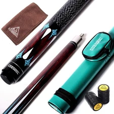 CUESOUL 58 Inch 19oz/20oz Maple Billiard Stick Pool Cue Set 11.5mm/13mm Tip[W...