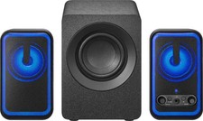 Insignia 2.1 Bluetooth Computer Speaker System RGB Lighting Remote 3-Piece Black