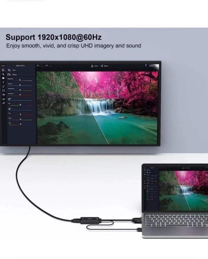 New BENFEI Portable VGA & USB Audio to HDMI Converter - Image 4 of 4