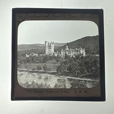 Antique Magic Lantern Slide balmoral castle from the river Dee Washington Wilson