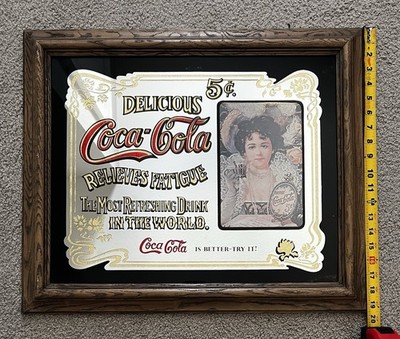 Marsel Mirror Vintage Coca-Cola Advertising Framed Wall Mirror BM