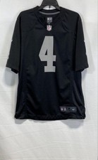 Nike Las Vegas Raiders Derek Carr #4 NFL On Field Jersey Black Men's Size M