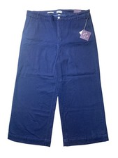 Ava  Viv Womens Plus Size Dark Wash Wide-Leg Denim Pants Relaxed Fit Size 22
