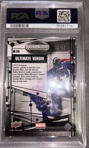 Marvel Vibranium UD 2015 Refined Ultimate Venom 99/99 PSA 9 Mint Marvel Card - Picture 12 of 24