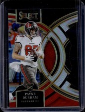 2023 Panini Select - Premier Level- Payne Durham #155- Black & Red Prizm Die-Cut