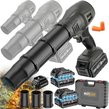 Cordless Dust Blower 2-Battery Charger 200000 RPM Garage Car Repair Clean