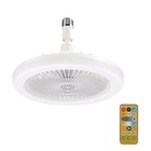 3 in 1 Ceiling Fan Light E27 Socket Adapter Rotatable Remote Control Lamp