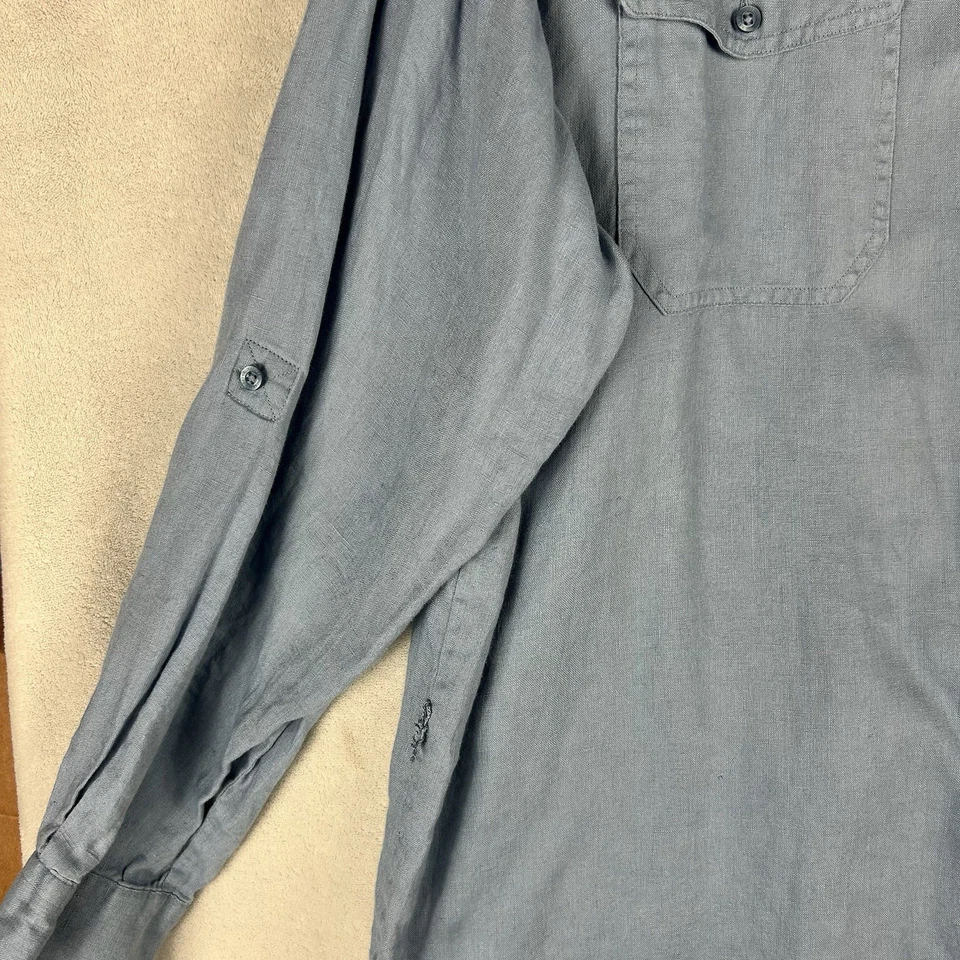 Camisa Polo Ralph Lauren Western Denim Para Mujer XL Azul Cambray Country Foto 2 de 4