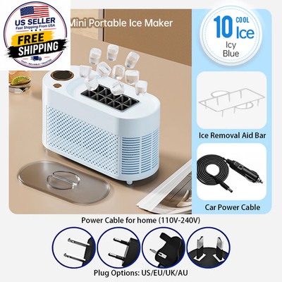 Mini Small 10 Ice Cubes Ice Maker Portable Car Refrigerator 12V/220V Car Cube Ic