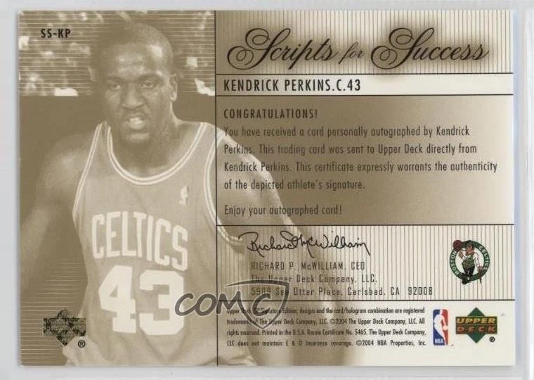 SP Signature Edition Scripts for Success 2003 Kendrick Perkins novato automático radiocontrol Foto 2 de 2