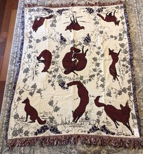 Fox Cotton Throw Blanket Aisle Hollow