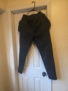 AKIRA JOGGERS DONNA NERO SUBACQUEO CON TASCHE A VOLANT TAGLIA XL