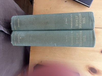 The Mediaeval Stage 2 Vols 1925  Chambers History Drama Plays Theater England HC