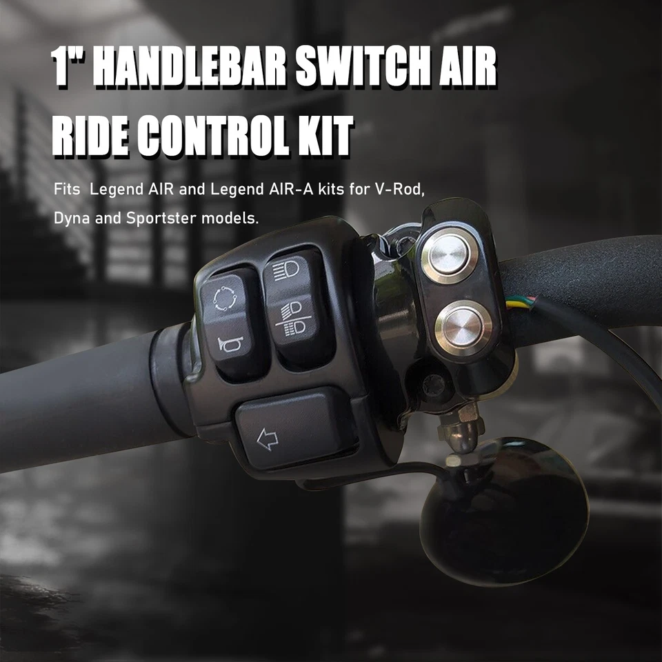 Kit de control de paseo aéreo interruptor de manillar de 1" para Dyna Sportster V-Rod con Aero Foto 2 de 4