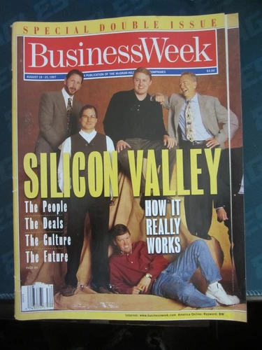 Business Week Magazine August 1997 Silicon Valley Steve Jobs Ellison Andreessen