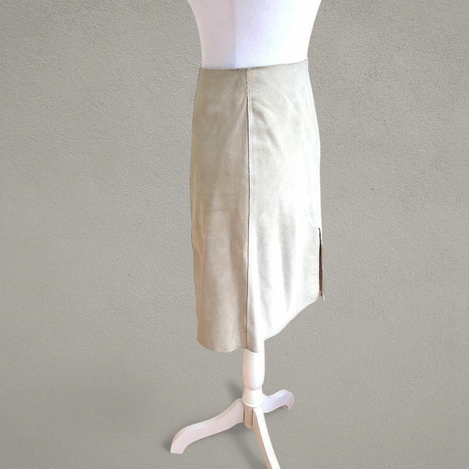 Falda Anne Klein Gamuza Lápiz Beige Piedra (10) Foto 2 de 4