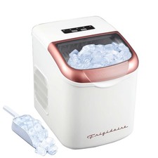 Frigidaire, 26 Lbs. Retro Countertop Ice Maker, Bullet Shaped Ice, White