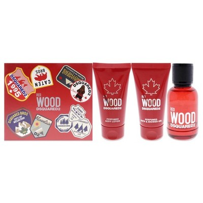 Dsquared2 Red Wood Women 1.7oz EDT Spray 1.7oz Body Lotion 1.7oz Bath and Sho...