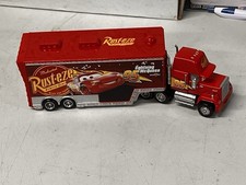 Disney Pixar Cars Mack Hauler Semi-Truck Lightning McQueen Rust-Eze Excellent